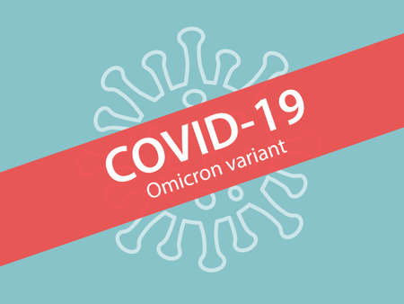 new Covid-19 Omicron variant concept- vector illustrationのイラスト素材
