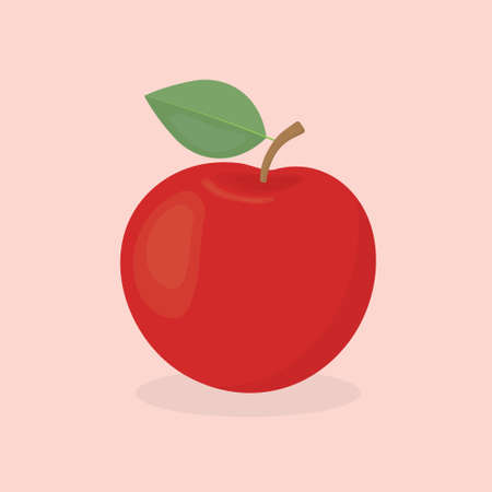 red apple fruit icon -vector illustrationのイラスト素材