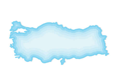 blue Turkey map- vector illustrationのイラスト素材