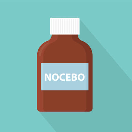 nocebo effect concept- vector illustrationのイラスト素材
