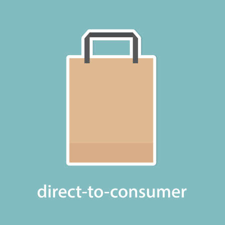 D2C direct-to-consumer concept - vector illustrationのイラスト素材