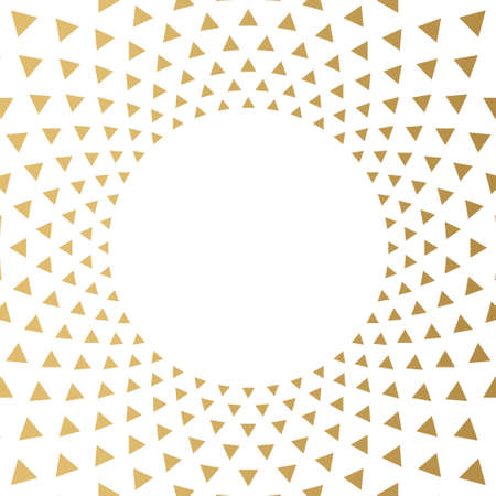 golden circle frame made of triangles - vector illustrationのイラスト素材
