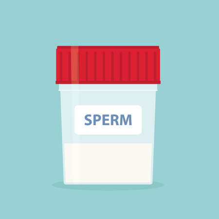 medical sperm sample- vector illustration