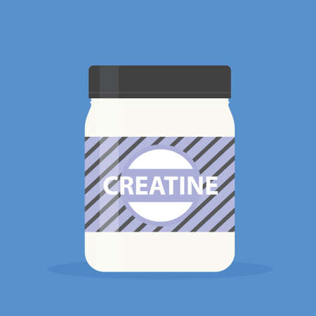 sport nutrition creatine powder package- vector illustrationのイラスト素材