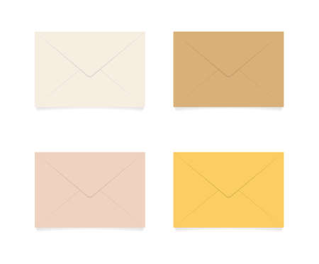 set of colorful envelopes -vector illustrationのイラスト素材