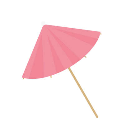 pink coctail umbrella- vector illustrationのイラスト素材