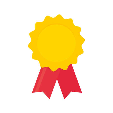 golden medal with ribbon -vector illustrationのイラスト素材