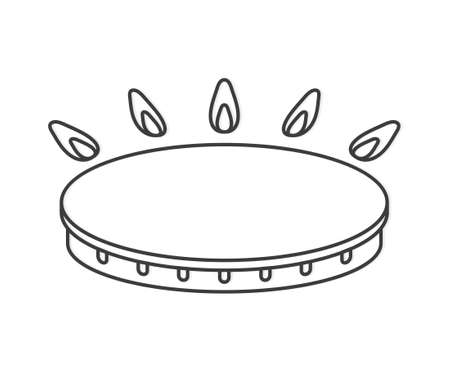 glowing gas burner icon- vector illustrationのイラスト素材