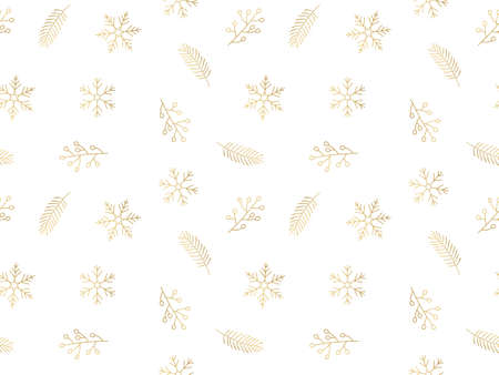 golden christmas, winter seamless pattern, great for wrapping, textile, wallpaper, greeting card-...