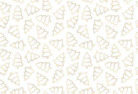 golden seamless christmas tree pattern, great for wrapping, textile, wallpaper, greeting card-...