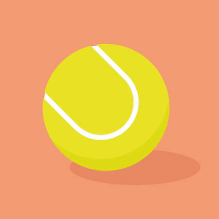 tennis ball on the clay court- vector illustrationのイラスト素材