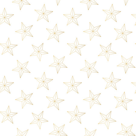 seamless pattern christmas star - vector illustrationのイラスト素材