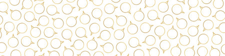banner with golden christmas balls- vector illustrationのイラスト素材