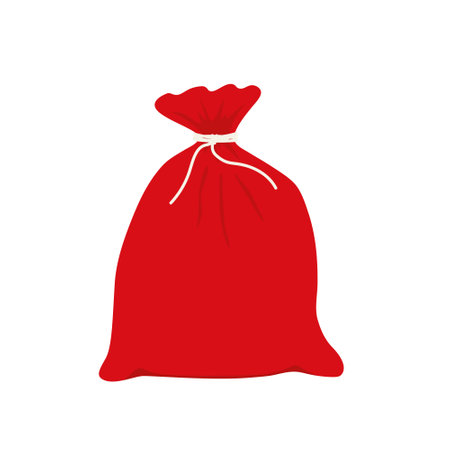 Santa Claus gift bag- vector illustrationのイラスト素材