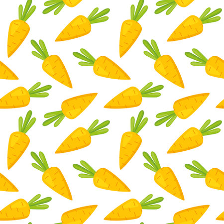 seamless pattern with carrots -vector illustrationのイラスト素材