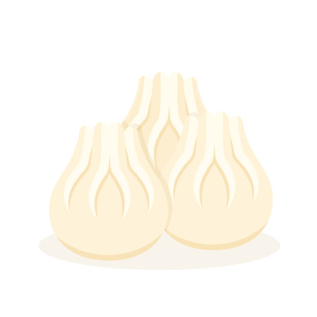 asian dim sum dumplings- vector illustrationのイラスト素材