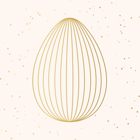 golden easter egg- vector illustrationのイラスト素材