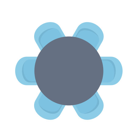 round table and chairs icon; teamwork, meeting, council, negotiation, mediation concept- vector illustrationのイラスト素材