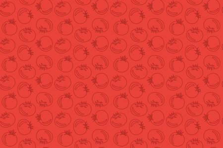 vegetable seamless pattern with tomatoes- vector illustrationのイラスト素材