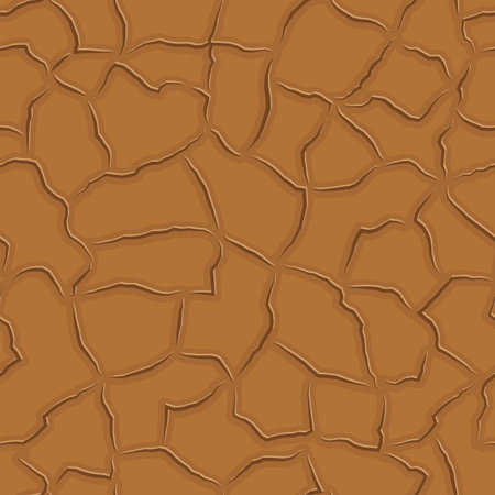 cracked earth seamless pattern - vector illustrationのイラスト素材