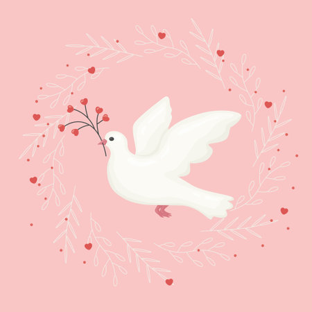 Valentine's Day greeting card- vector illustrationのイラスト素材