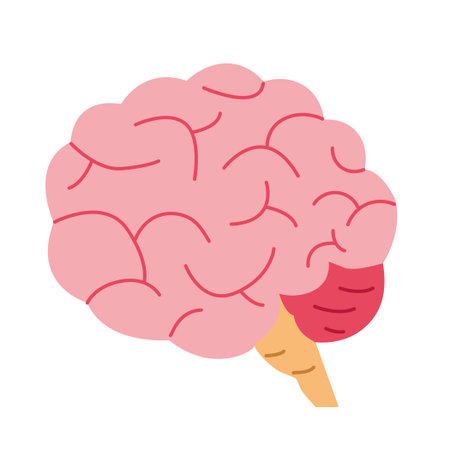 human brain icon, symbolizing intelligence, creativity, thinking, and mental health- vector illustrationのイラスト素材