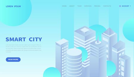 Business. Flat design. Landing page template. Can use for web and banner. 3d vector isometric illustration.のイラスト素材
