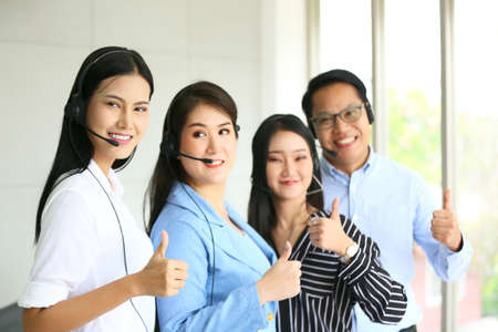 Call center team at the officeの写真素材