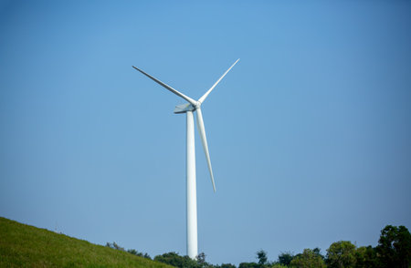 Wind Turbines Windmill Energy Farm.
