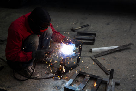 industry worker working in factory.