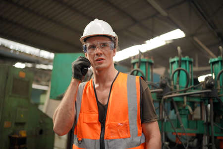 Mechanical maintenance engineer repair and restart of production machineryの写真素材