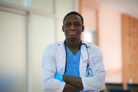Portrait of doctor and patient at hospital