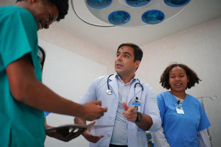 Young Doctor and nurse working at the hospital and ready for work dayの写真素材