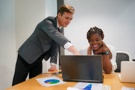 Businesspeople having meeting in the officeの写真素材