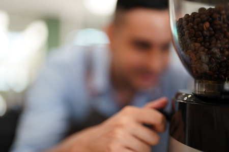 Modern small business, cafe and work outdoor, new normal and startupの写真素材