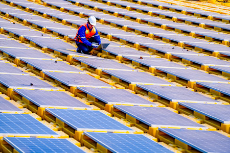 Photovoltaic modules for renewable electric energy production in Thailand.