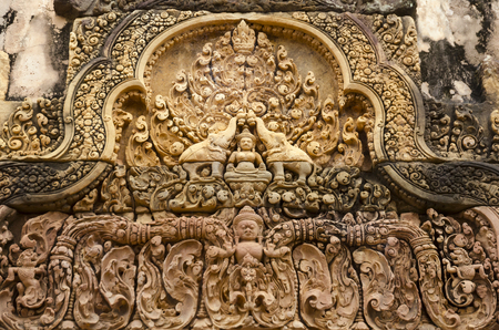 Angkor Thom 『Antefix』砂岩 仏陀像　900年前　世界遺産 Angkor Thom 『Antefix』砂岩 仏陀像 900年前 世界遺産