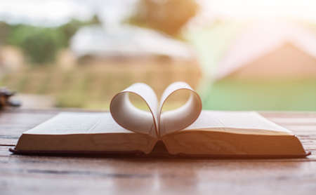 book pages heartの写真素材