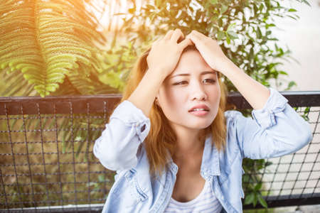 Sad woman hug her knee,nobody の写真素材