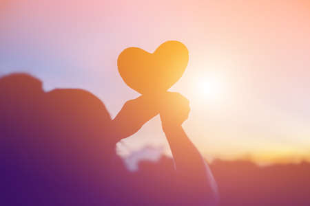 hands-shape for the Sun.の写真素材