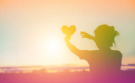 hands-shape for the Sun.の写真素材
