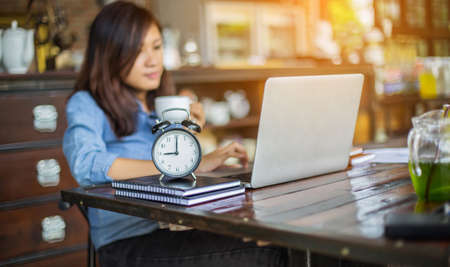 hand control on a laptop touchpadの写真素材