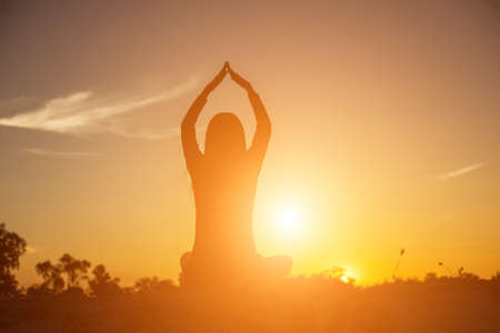 hands-shape for the Sun.の写真素材