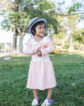 Portrait of adorable little girlの写真素材