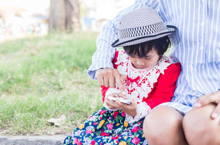 mother and daughterの写真素材