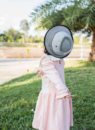 Portrait of adorable little girlの写真素材