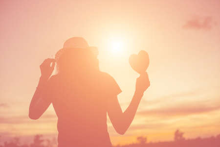 hands-shape for the Sun.の写真素材