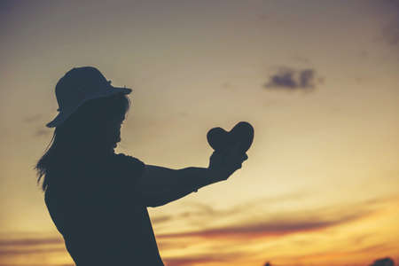 hands-shape for the Sun.の写真素材
