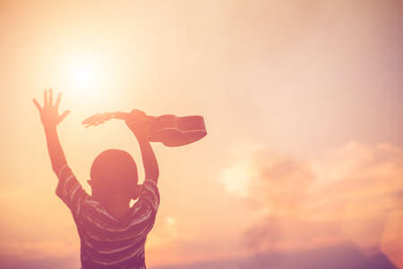 Little musicianの写真素材