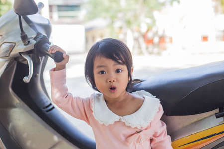 Portrait of adorable little girlの写真素材